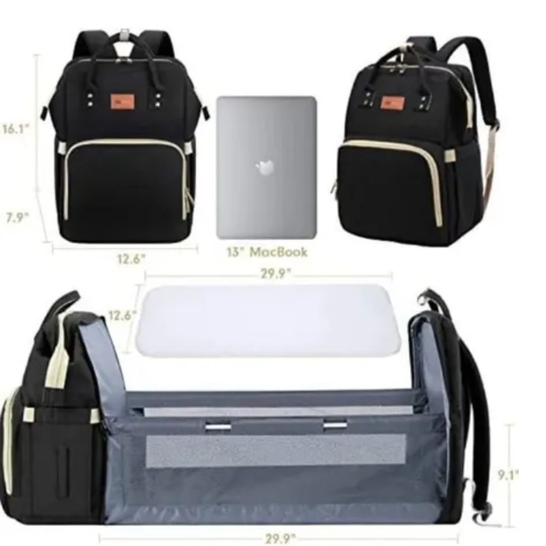 Pañalera Cambiador Bebé Morral Con USB