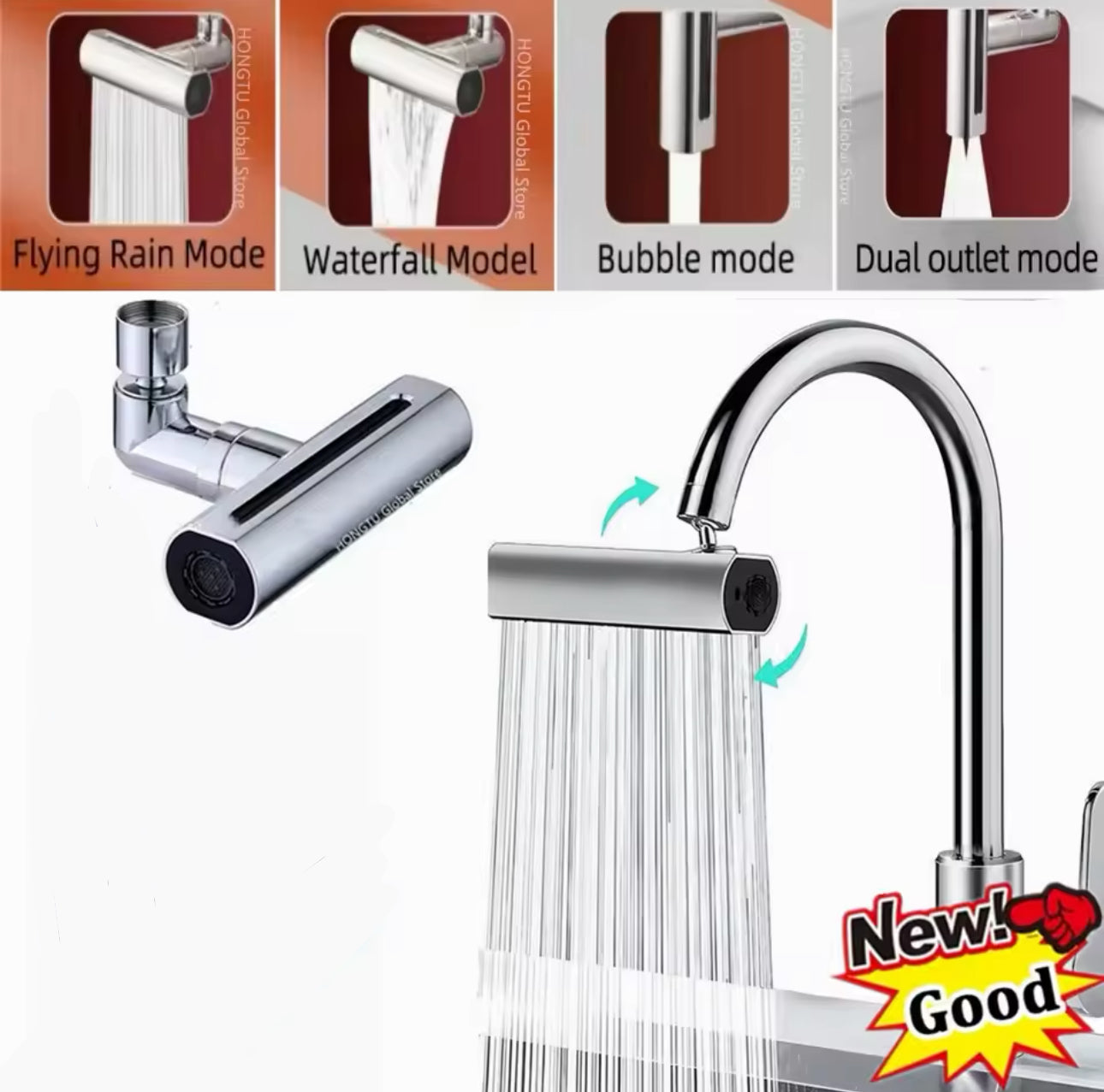 Grifo Multifuncional Cascada 4 Modos