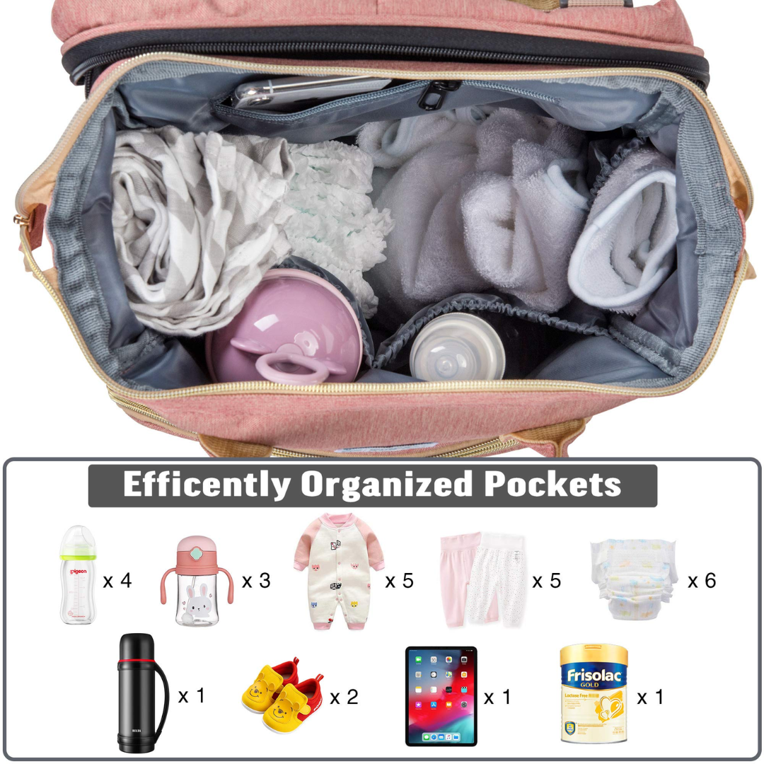 Pañalera Cambiador Bebé Morral Con USB