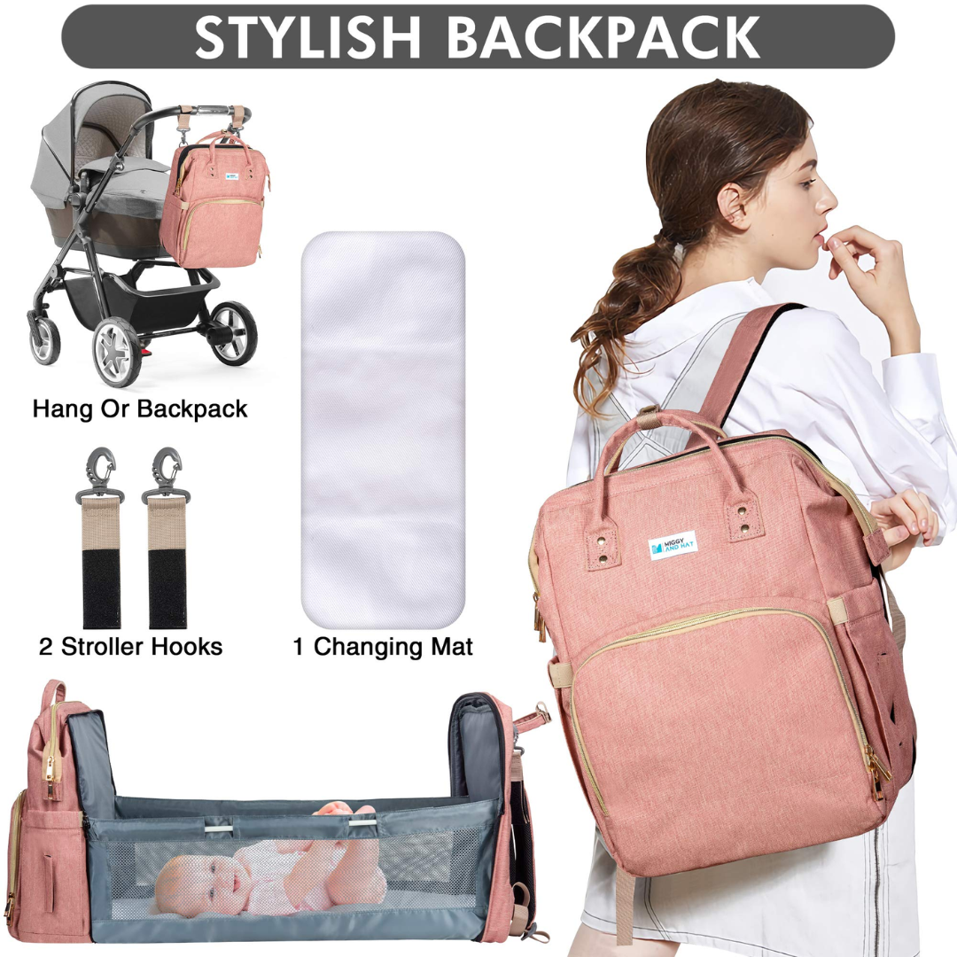 Pañalera Cambiador Bebé Morral Con USB