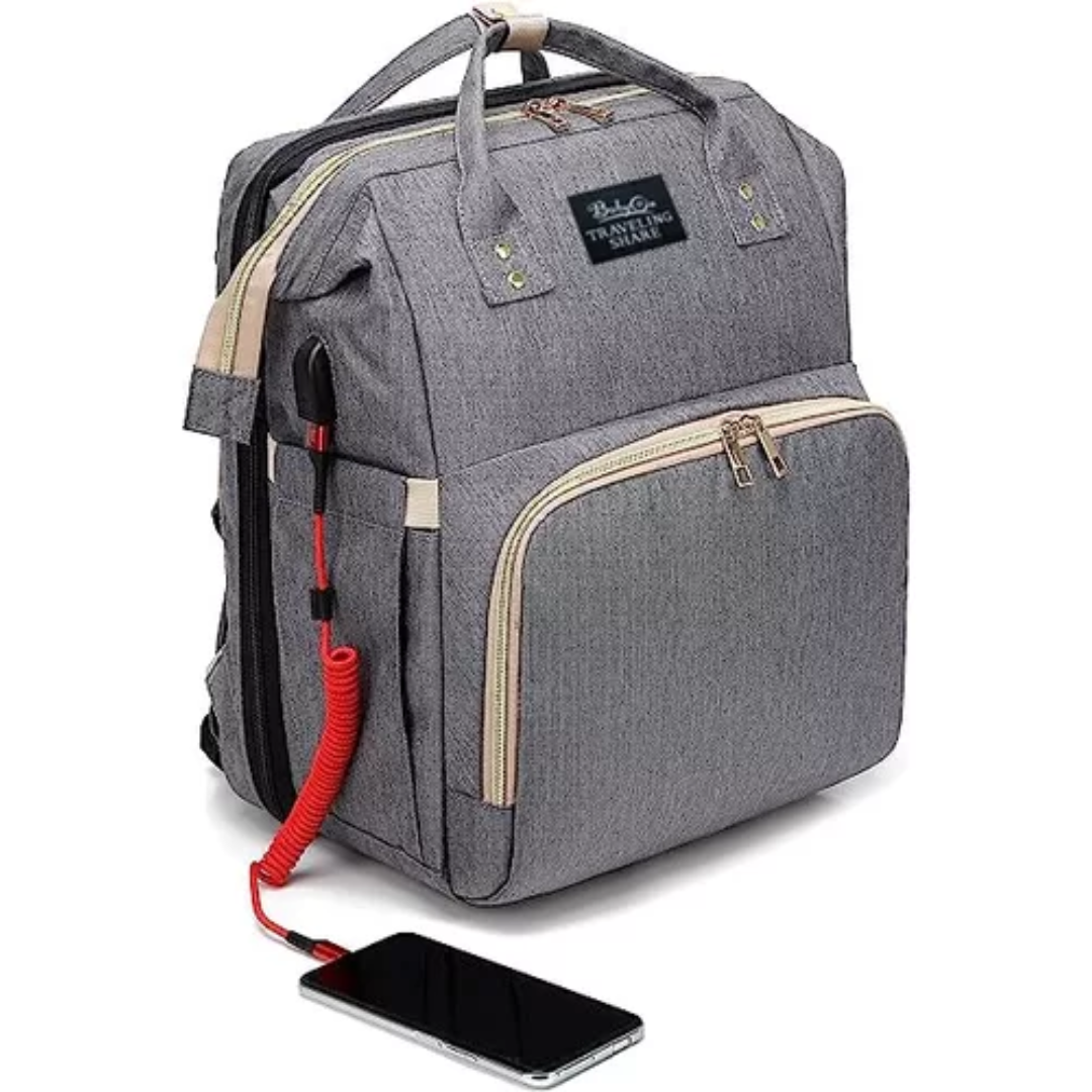 Pañalera Cambiador Bebé Morral Con USB