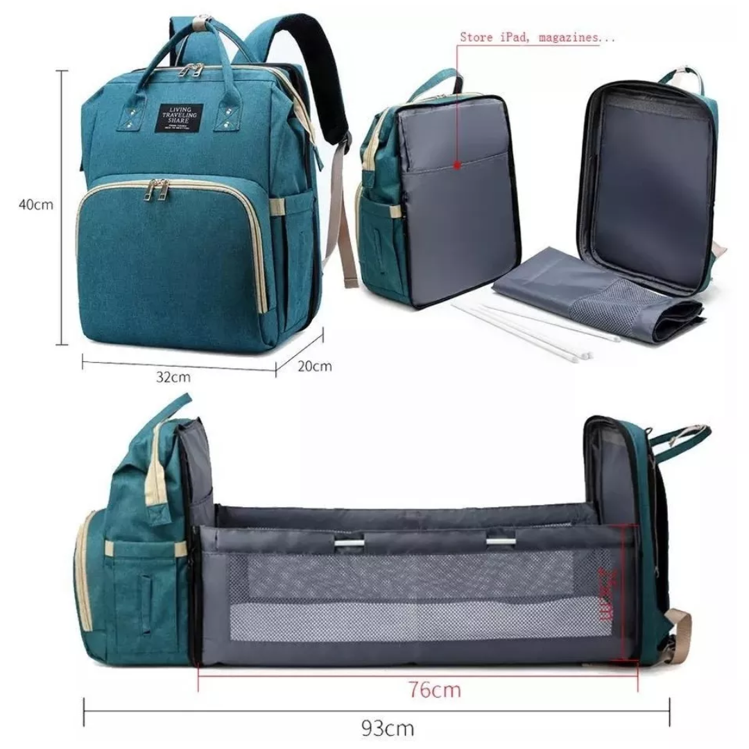 Pañalera Cambiador Bebé Morral Con USB