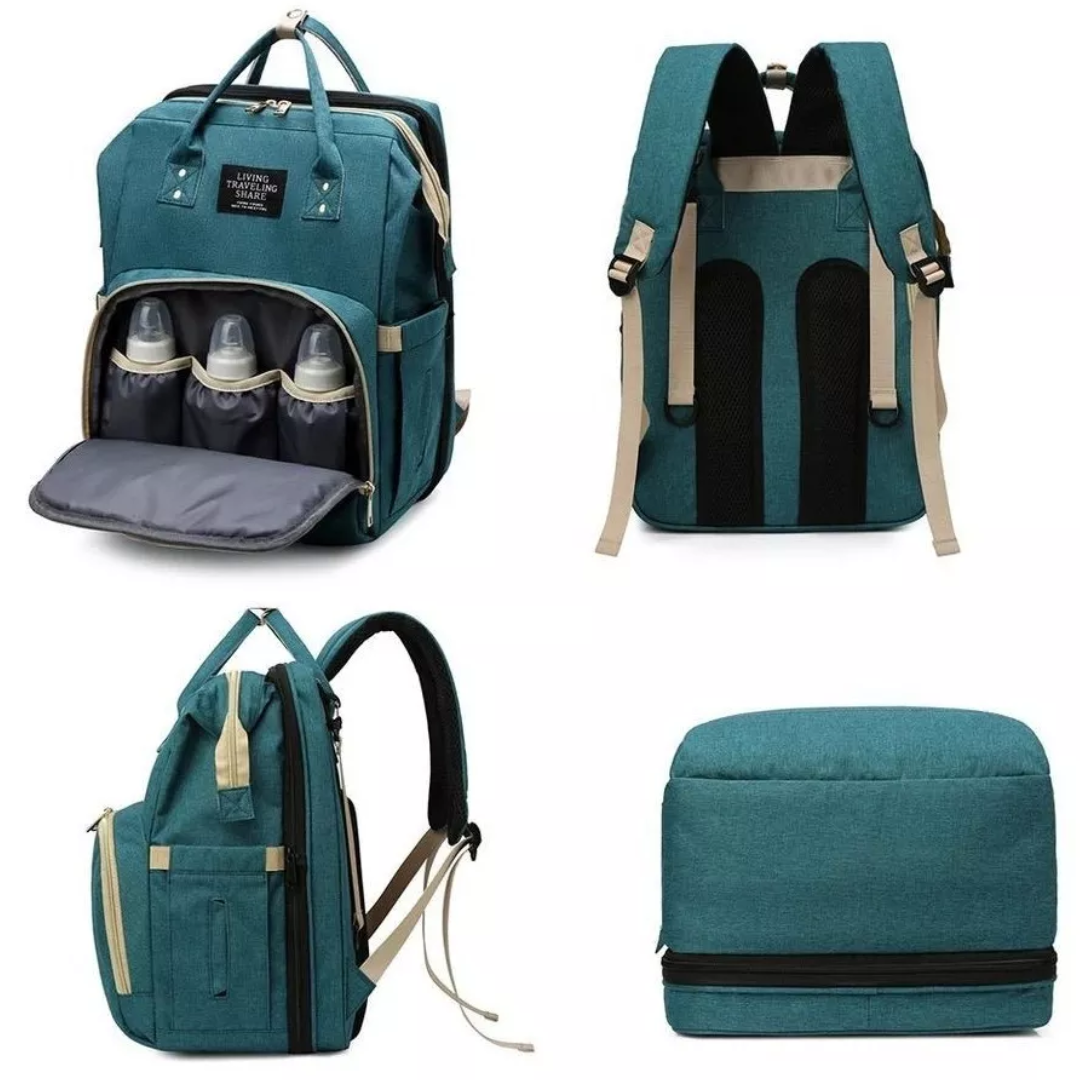 Pañalera Cambiador Bebé Morral Con USB