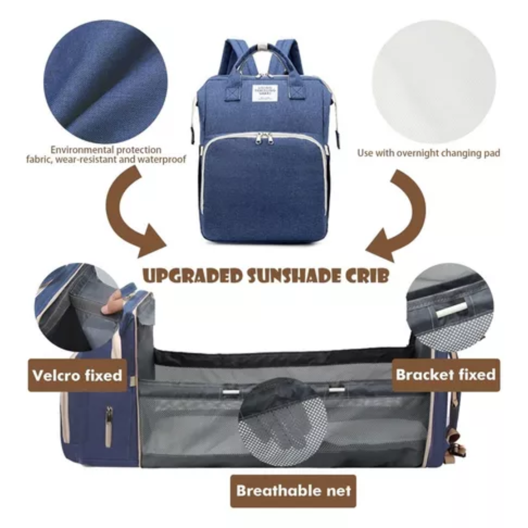Pañalera Cambiador Bebé Morral Con USB